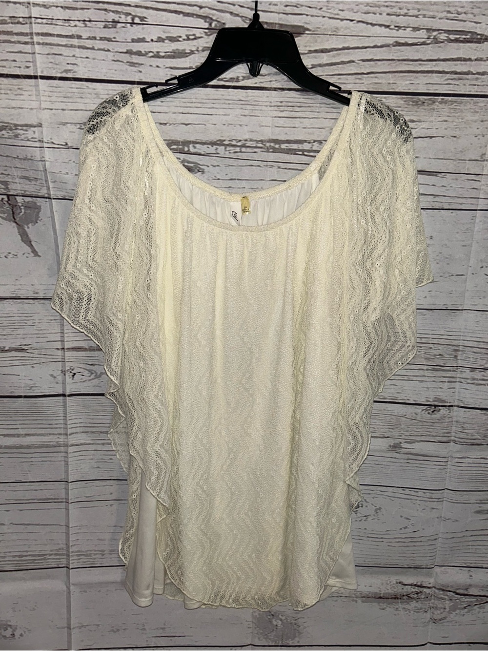 White lace shirt